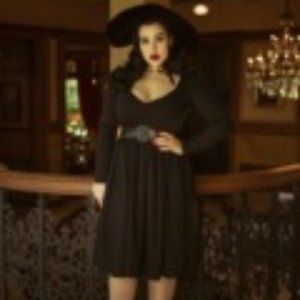 Black Marilyn Swing Dress